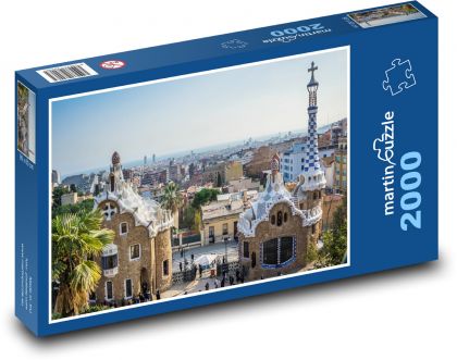 Guell Park - Spain, city - Puzzle 2000 pieces, size 90x60 cm 