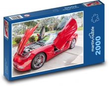 Červené sportovní auto Puzzle 2000 dílků - 90 x 60 cm