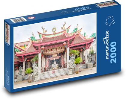 Phuket - chrám, Thajsko - puzzle 2000 dílků
