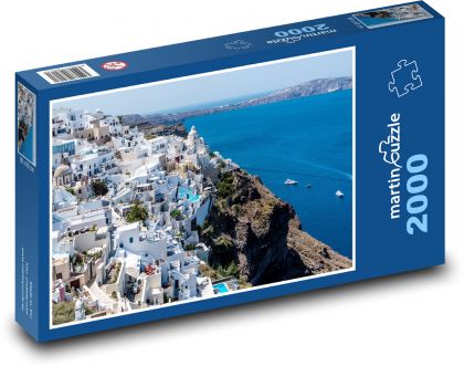 Santorini - Řecko, moře - puzzle 2000 dílků