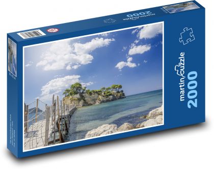 Zakynthos - moře, molo - puzzle 2000 dílků