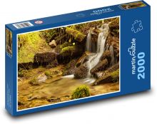 Horská řeka - vodopád, příroda Puzzle 2000 - 90x60 cm