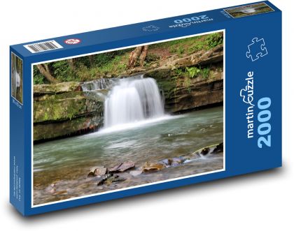 Vodopád - voda, rieka - Puzzle 2000 dielikov, rozmer 90x60 cm 
