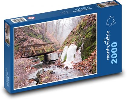 Príroda - rieka, most - Puzzle 2000 dielikov, rozmer 90x60 cm 