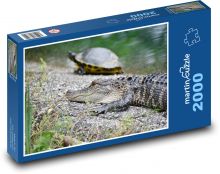 Alligator - Schildkröte, Reptil Puzzle 2000 Teile - 90 x 60 cm