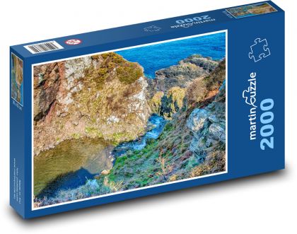 Příroda - útes, moře - Puzzle 2000 dílků, rozměr 90x60 cm