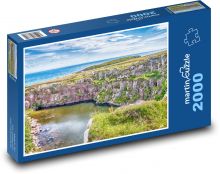 Pláž - útes, príroda Puzzle 2000 dielikov - 90 x 60 cm