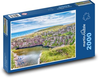 Pláž - útes, príroda - Puzzle 2000 dielikov, rozmer 90x60 cm 