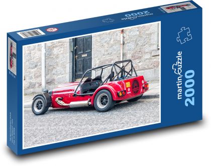 Red car - vehicle, car - Puzzle 2000 pieces, size 90x60 cm 