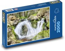Wodospad - krajobraz, rzeka Puzzle 2000 elementów - 90x60 cm