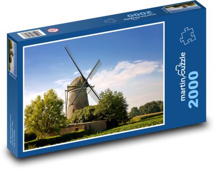 Windmill - nature, trees - Puzzle 2000 pieces, size 90x60 cm 