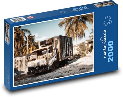 Truck - wreck, vehicle - Puzzle 2000 pieces, size 90x60 cm 