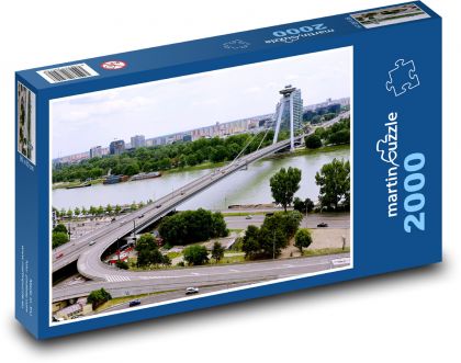 Bratislava - mesto, most - Puzzle 2000 dielikov, rozmer 90x60 cm 