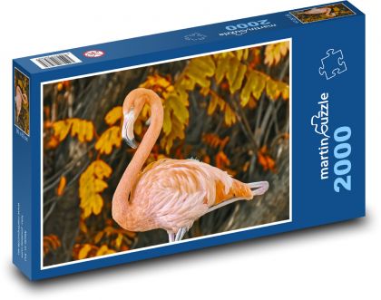 Plameniak - Ružový vták - Puzzle 2000 dielikov, rozmer 90x60 cm 