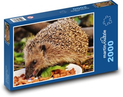 Hedgehog - animal, eat - Puzzle 2000 pieces, size 90x60 cm 
