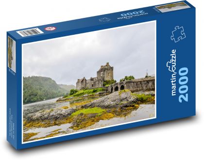 Eilean Donan - ostrov, Velká Británie - Puzzle 2000 dílků, rozměr 90x60 cm