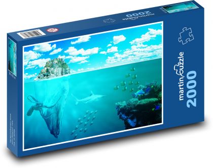 Morze - ryby, ośmiornice - Puzzle 2000 elementów, rozmiar 90x60 cm