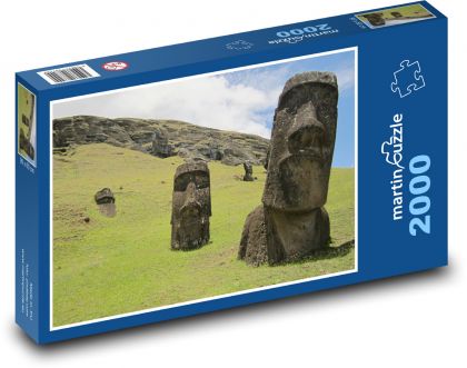 Rapa Nui - Veľkonočný ostrov, sochy - Puzzle 2000 dielikov, rozmer 90x60 cm 