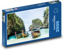 Tajlandia - Koh Phi Phi, łodzie Puzzle 2000 elementów - 90x60 cm
