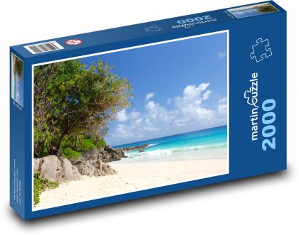 Seyschely - ostrov, pláž - Puzzle 2000 dielikov, rozmer 90x60 cm 