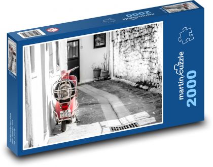 City Scooter, Greece - Puzzle 2000 pieces, size 90x60 cm 