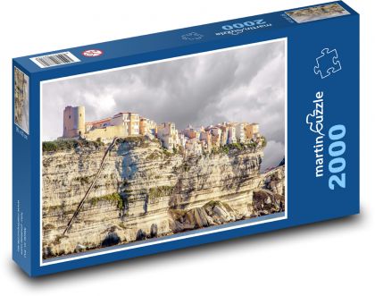 Korzika - ostrov, mesto - Puzzle 2000 dielikov, rozmer 90x60 cm 