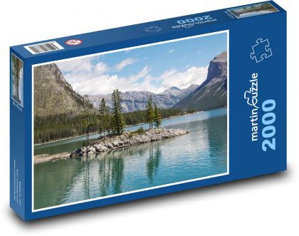 Lake Minnewanka - Canada, nature - Puzzle 2000 pieces, size 90x60 cm 
