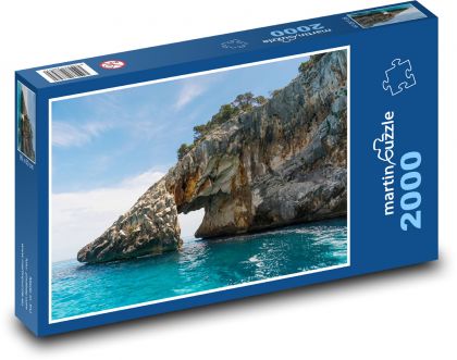 Příroda - skála, moře - Puzzle 2000 dílků, rozměr 90x60 cm