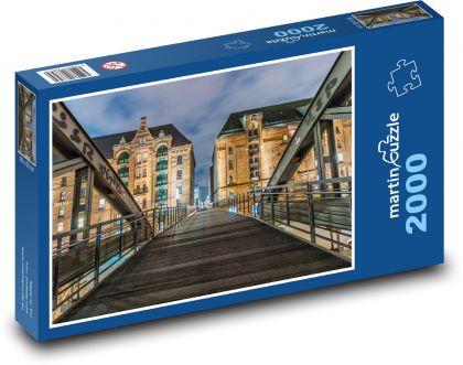 Most - budova, mesto - Puzzle 2000 dielikov, rozmer 90x60 cm 