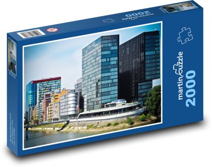 Düsseldorf - mesto, architektúra - Puzzle 2000 dielikov, rozmer 90x60 cm 