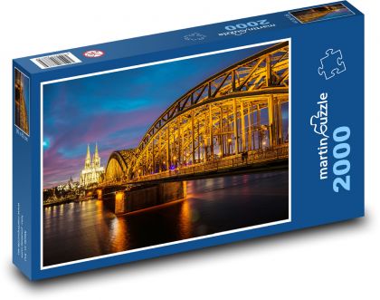 Most - rieka, architektúra - Puzzle 2000 dielikov, rozmer 90x60 cm 