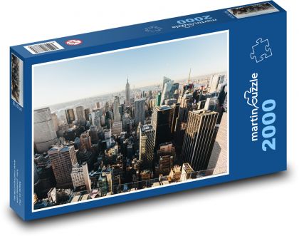 Budovy - mesto, budovy - Puzzle 2000 dielikov, rozmer 90x60 cm 