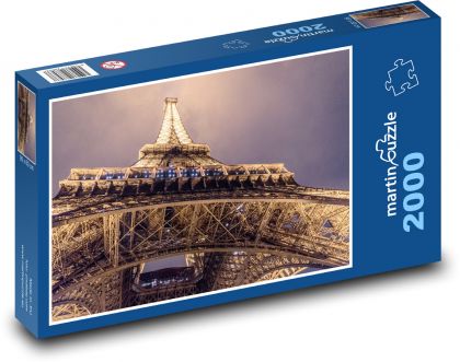 Eiffelova věž - Paříž, Francie - Puzzle 2000 dílků, rozměr 90x60 cm