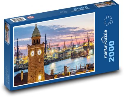 Prístav - cestovanie, Hamburg - Puzzle 2000 dielikov, rozmer 90x60 cm 
