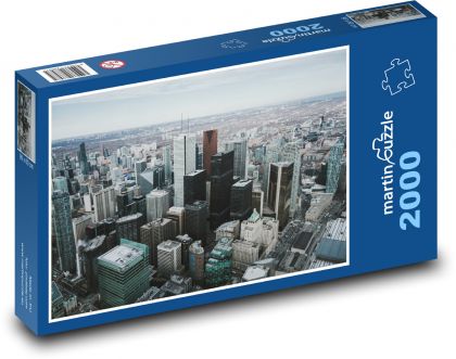 Budovy - mesto, domy - Puzzle 2000 dielikov, rozmer 90x60 cm 