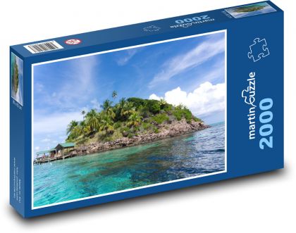 Wyspa - przyroda, morze - Puzzle 2000 elementów, rozmiar 90x60 cm