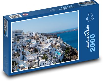Santorini - Grécko, ostrov - Puzzle 2000 dielikov, rozmer 90x60 cm 
