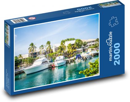 Rezort - lode, lagúna - Puzzle 2000 dielikov, rozmer 90x60 cm 