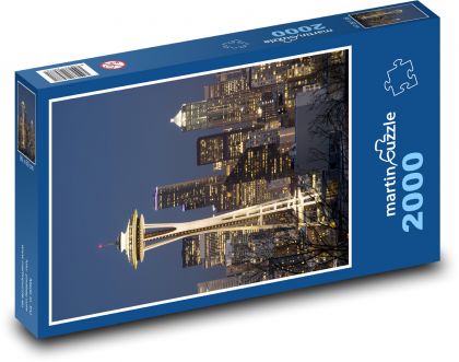 Město - Seattle, Washington - Puzzle 2000 dílků, rozměr 90x60 cm