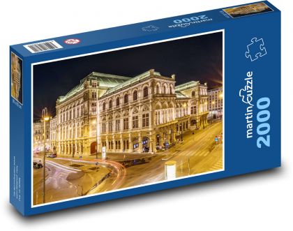 Vídeňská státní opera - Rakousko, ulice - Puzzle 2000 dílků, rozměr 90x60 cm
