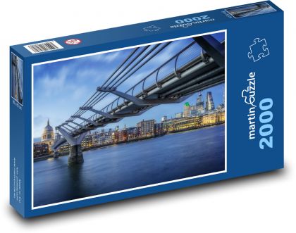 Londýn - Anglie, most  - Puzzle 2000 dílků, rozměr 90x60 cm