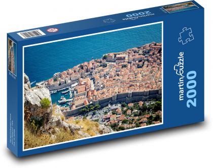 Dubrovník - Chorvatsko, moře - Puzzle 2000 dílků, rozměr 90x60 cm