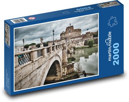 Rzym, rzeka - Puzzle 2000 elementów, rozmiar 90x60 cm