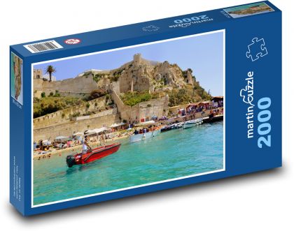 Prístav - lode, pobrežie - Puzzle 2000 dielikov, rozmer 90x60 cm 