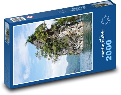 Island - water, rock - Puzzle 2000 pieces, size 90x60 cm 