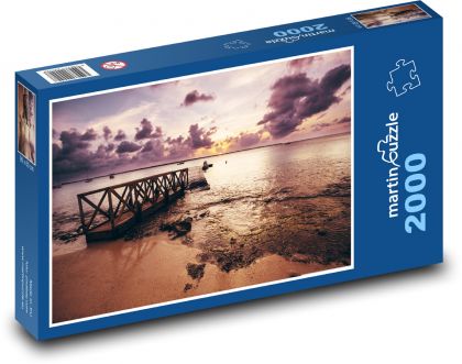 Most- moře, přístav - Puzzle 2000 dílků, rozměr 90x60 cm