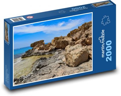 Skalnaté pobřeží - moře, oceán - puzzle 2000 dílků