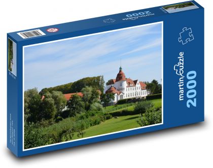 Nordborg - Dánsko, hrad - Puzzle 2000 dílků, rozměr 90x60 cm