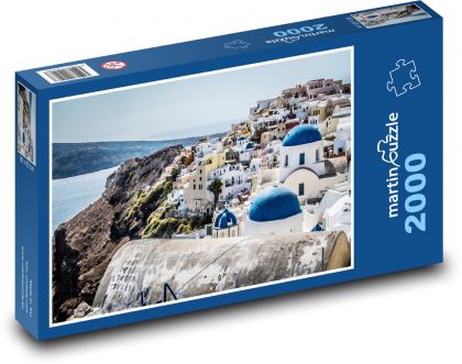 Grécko - ostrov Santorini - Puzzle 2000 dielikov, rozmer 90x60 cm 