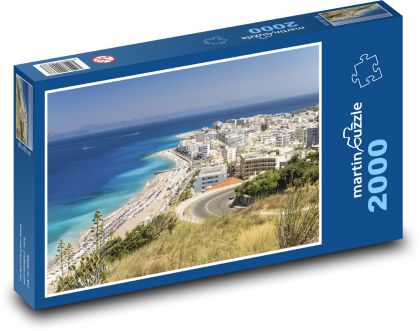 Rhodos - Řecko, ostrov - Puzzle 2000 dílků, rozměr 90x60 cm